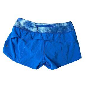 LULULEMON Run Times Shorts Blue Wash Top Blue Color Size 6